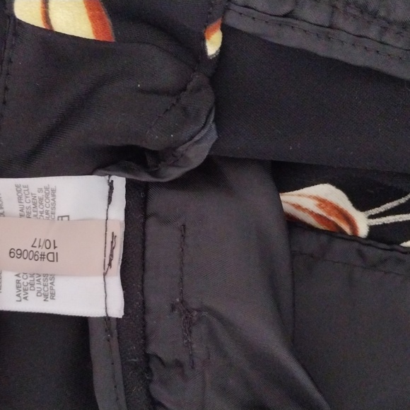 Express Ankle High Rise Black Floral Women's Size 00R Belt Tie Pre-owned - Picture 8 of 13